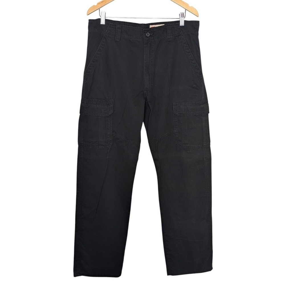 Wrangler Relaxed Fit Cotton Cargo Straight Leg Pants Black 36 x 34